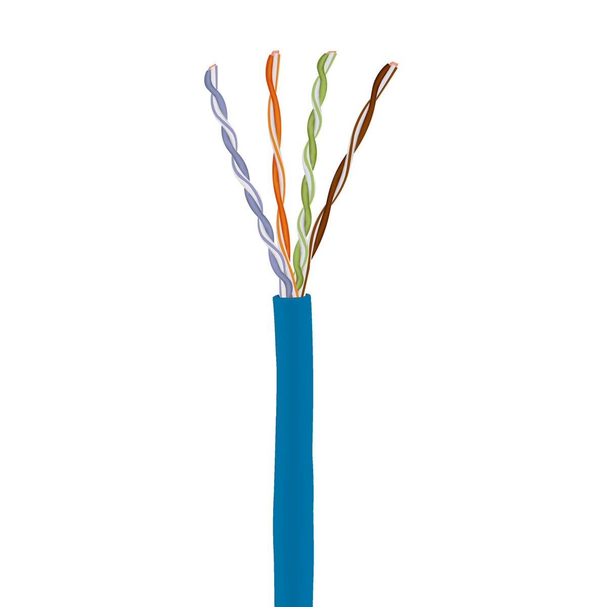 CCI 250 ft. Blue 24/4 Solid CU CAT5e CMP (Plenum) outlet Data Cable