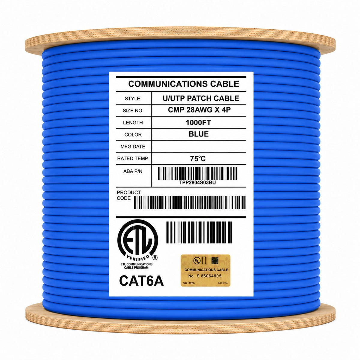Cat6A Stranded Plenum (CMP) 28AWG | Save 5% On First Order