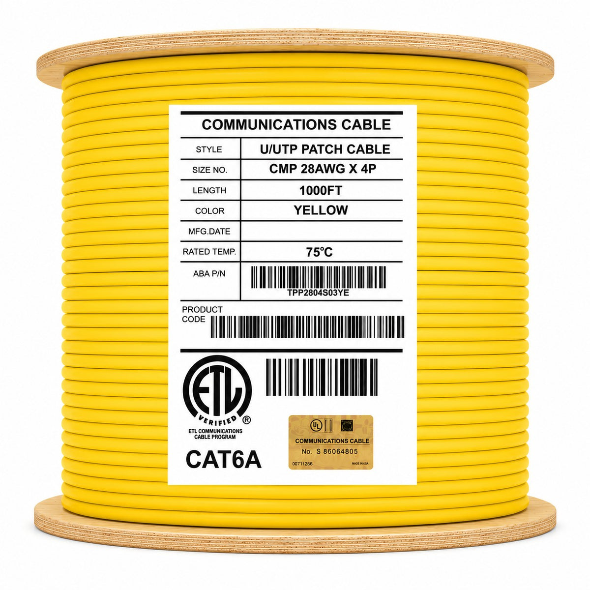 Cat6A Stranded Plenum (CMP) 28AWG | Save 5% On First Order