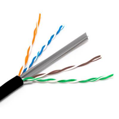 CAT6 Augmented 600 MHz UTP 23 AWG PVC Cable; WOODEN Reel - Blue (CAT6A) -  G&N Electronic