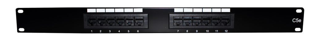 cat5e patch panel 12 port 19 inch rack mount