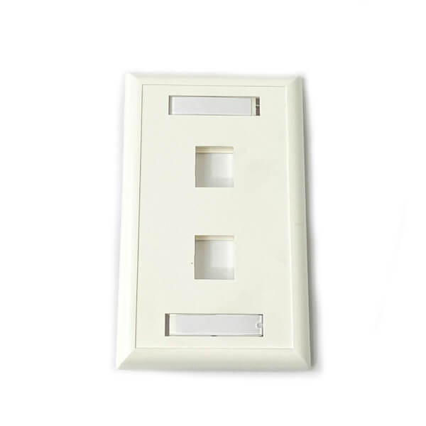 2 Port Wall Plate With Labels