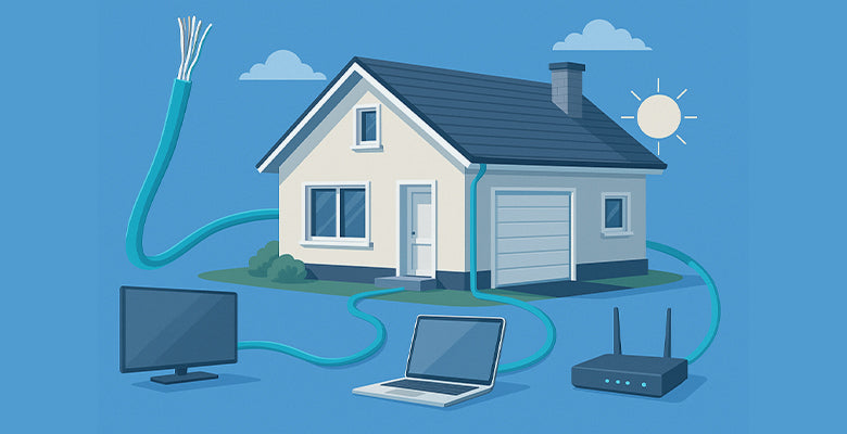 building a home network with cat5e cable