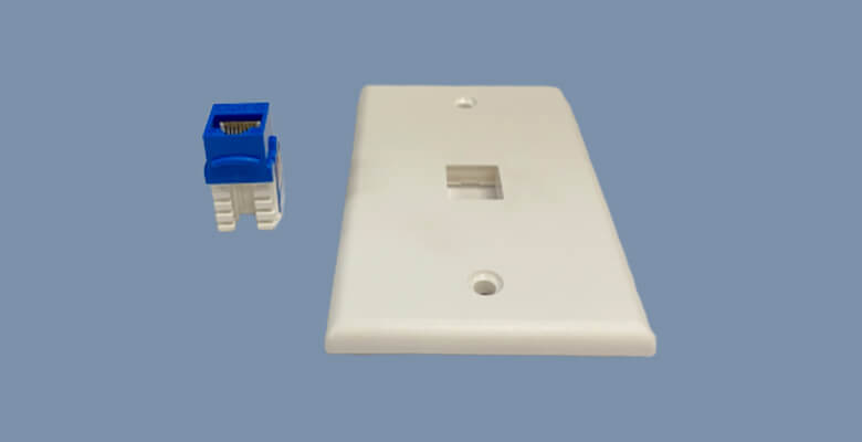 how to attach a keystone jack to wall plate