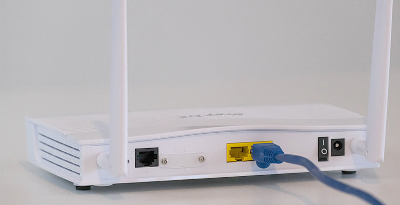 cat6 patch cable being used to connect to a router