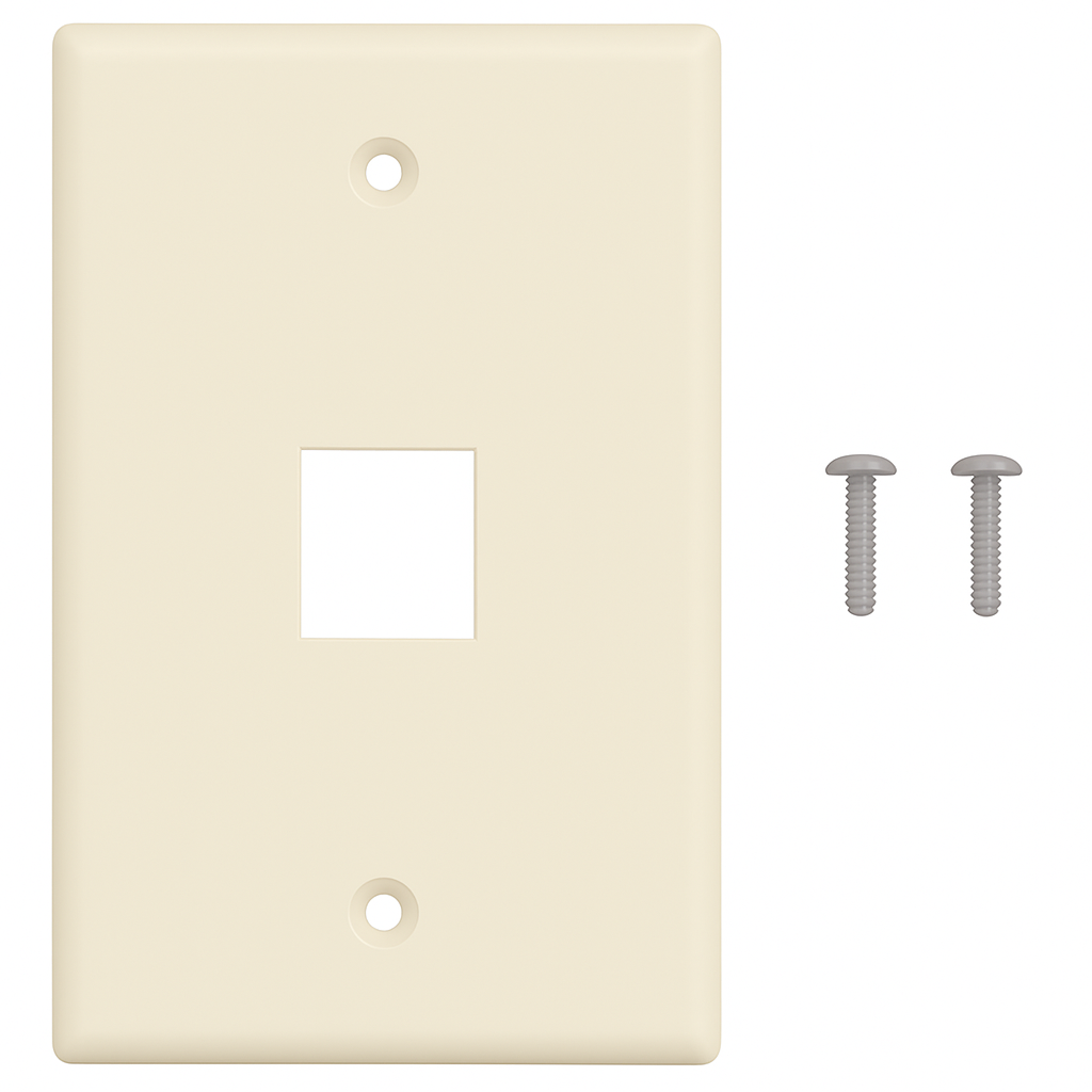 1 port ivory wall plate