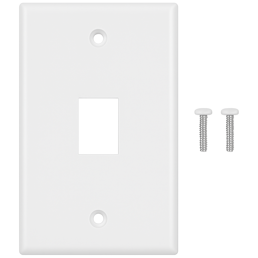 1 port wall plate white