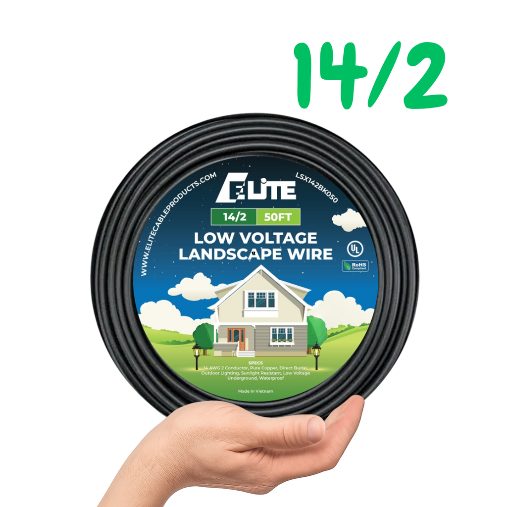 14 awg 2 conductor low voltage landscape wire for lighting