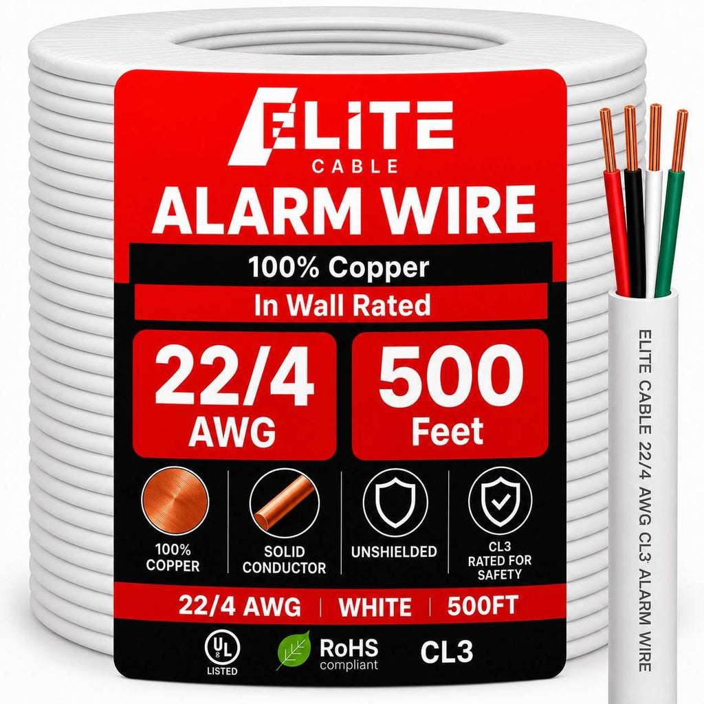 22/2 alarm wire unshielded 500ft white