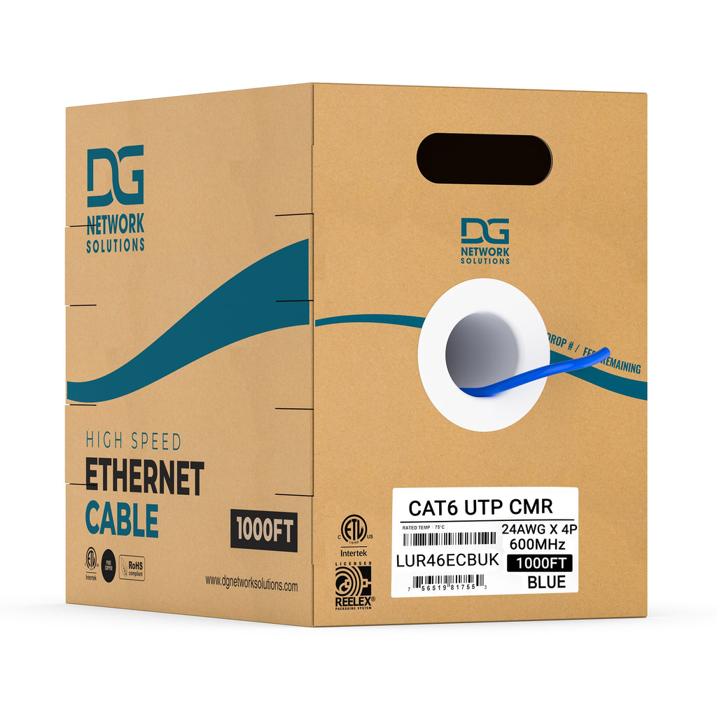 DG cat6 riser cable with spline box 1000ft blue jacket