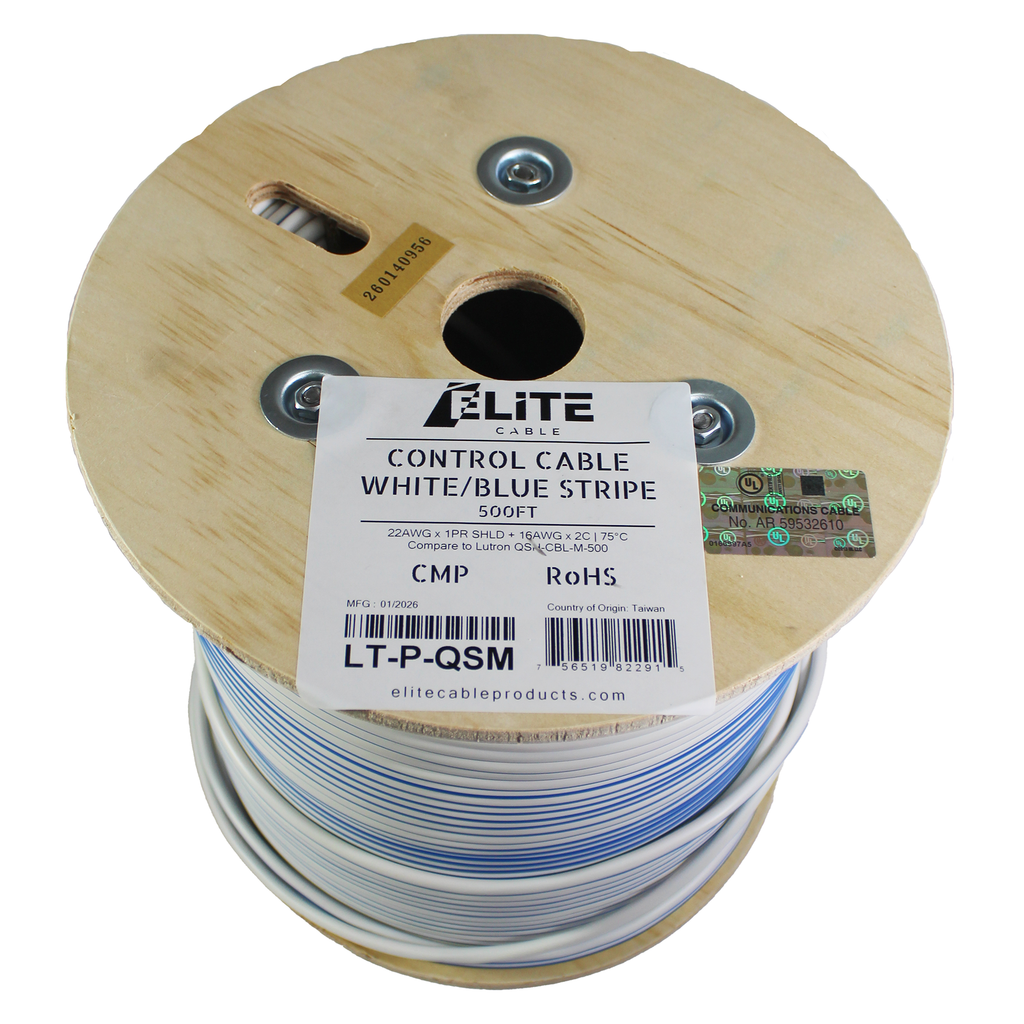 22/2 + 16/2 CMP Plenum Automation/Control Cable – Lutron and Crestron Systems