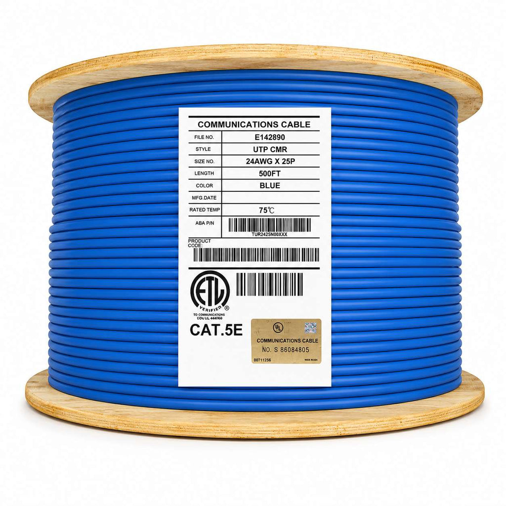 cat5e 25 pair riser cable 500ft blue