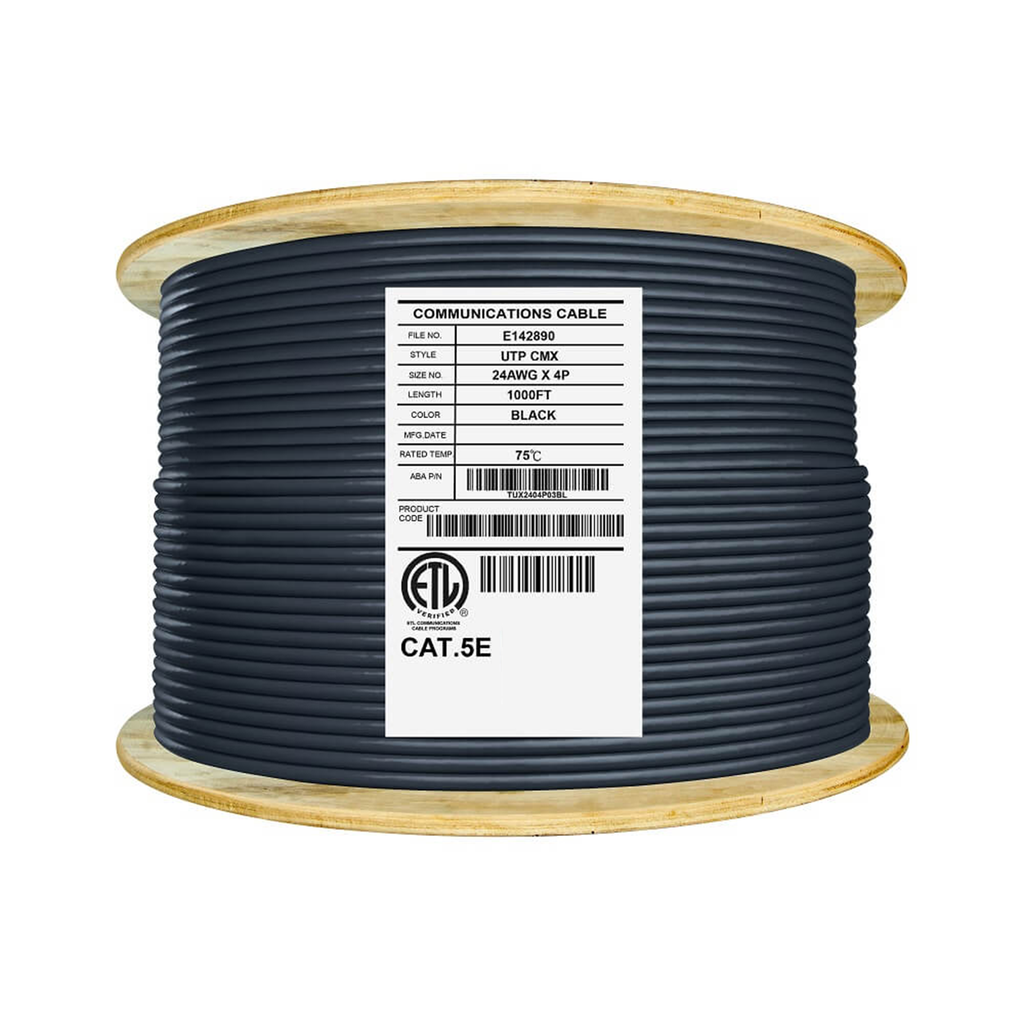 Cat5e Outdoor CMX -  24AWG, Unshielded, 350Mhz, UV Resistant