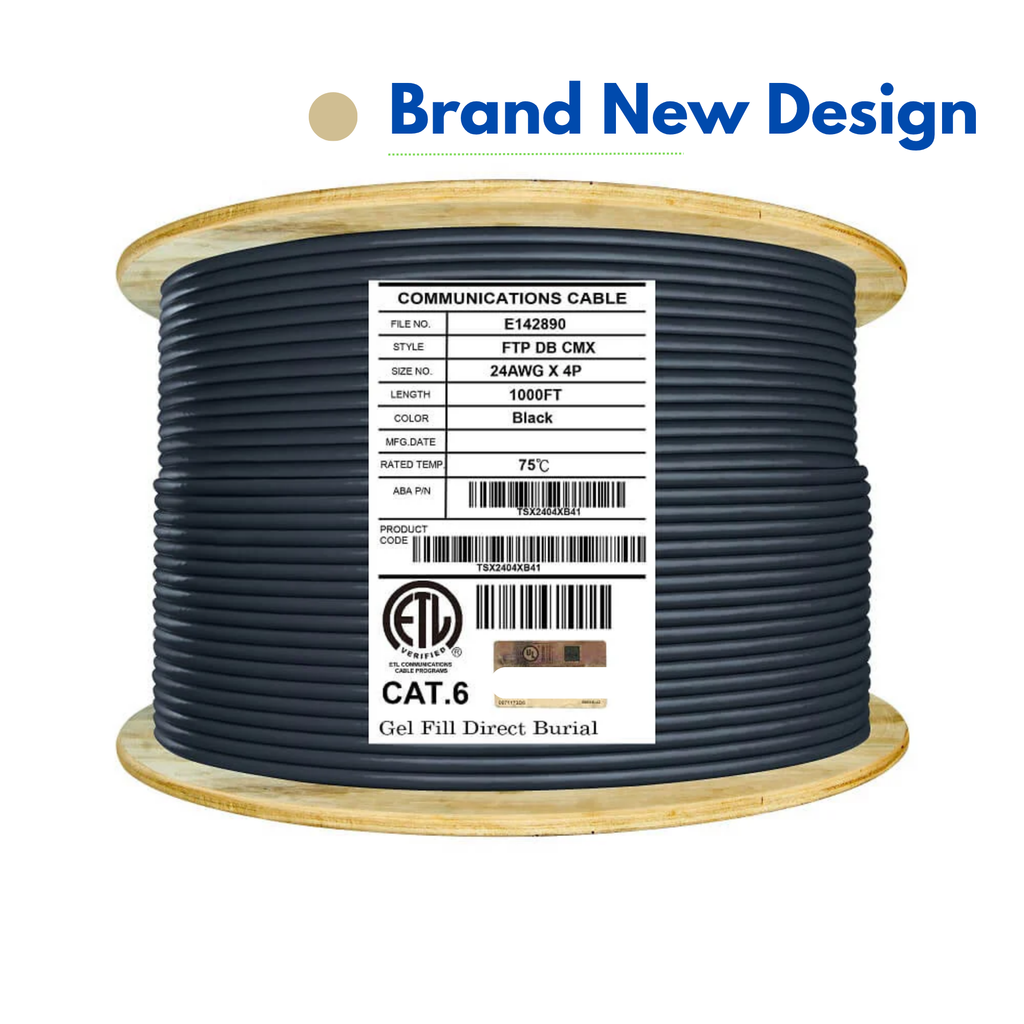 Cat6 Shielded Direct Burial CMX - Gel Filled, 23AWG