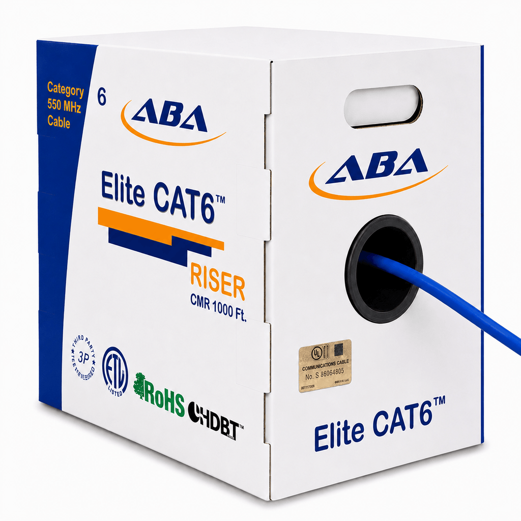 Cat6 Riser Solid Blue 550Mhz