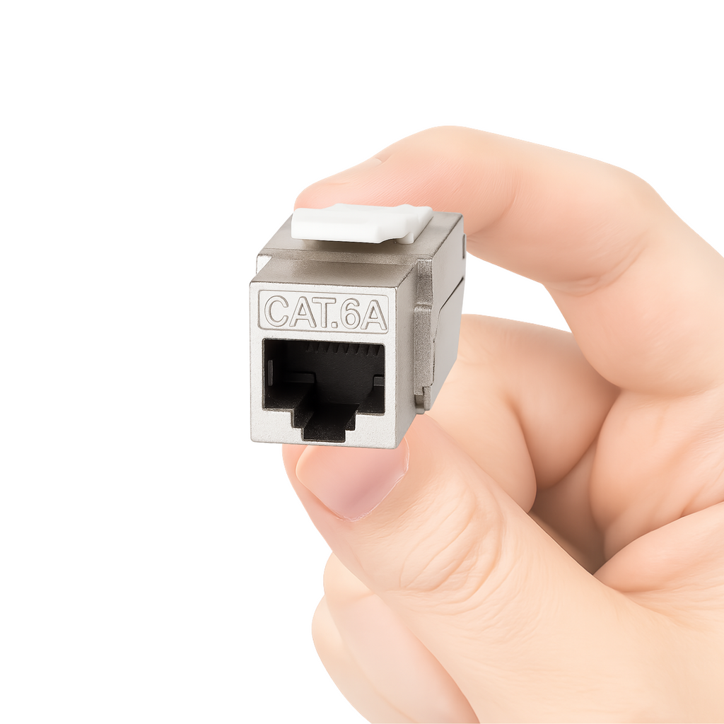 cat6a shielded keystone jack 90 degree