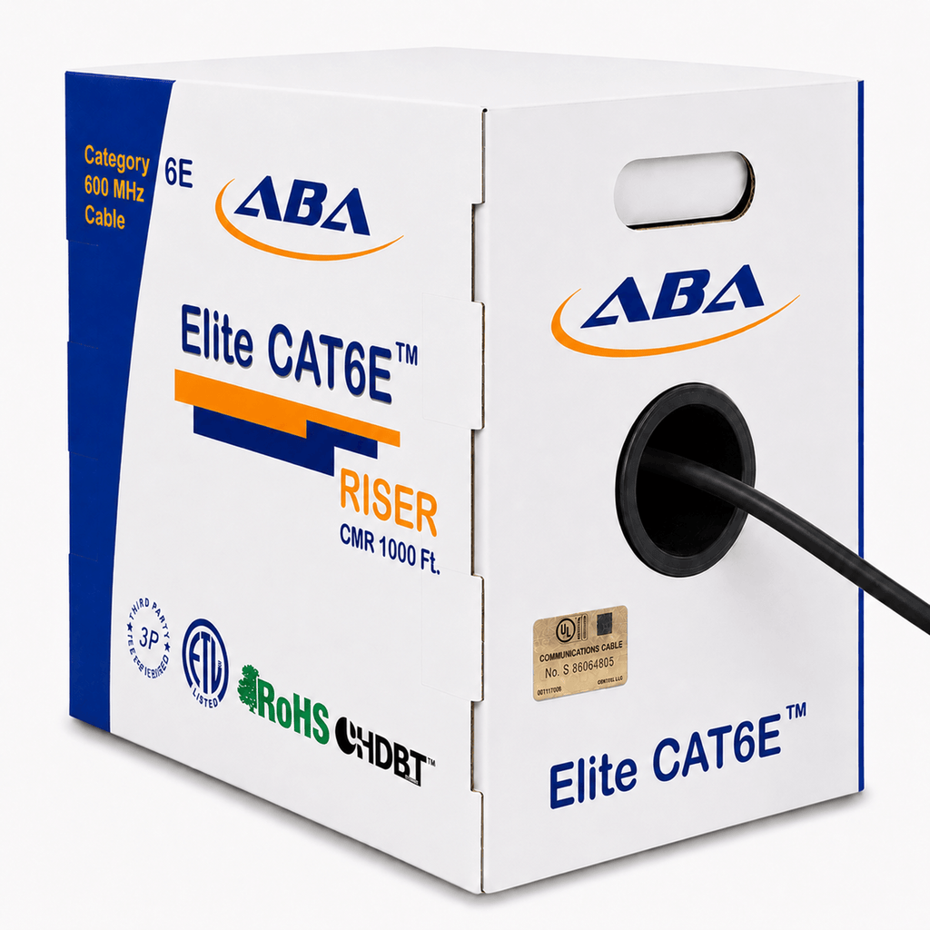 Cat6e Riser Solid Black