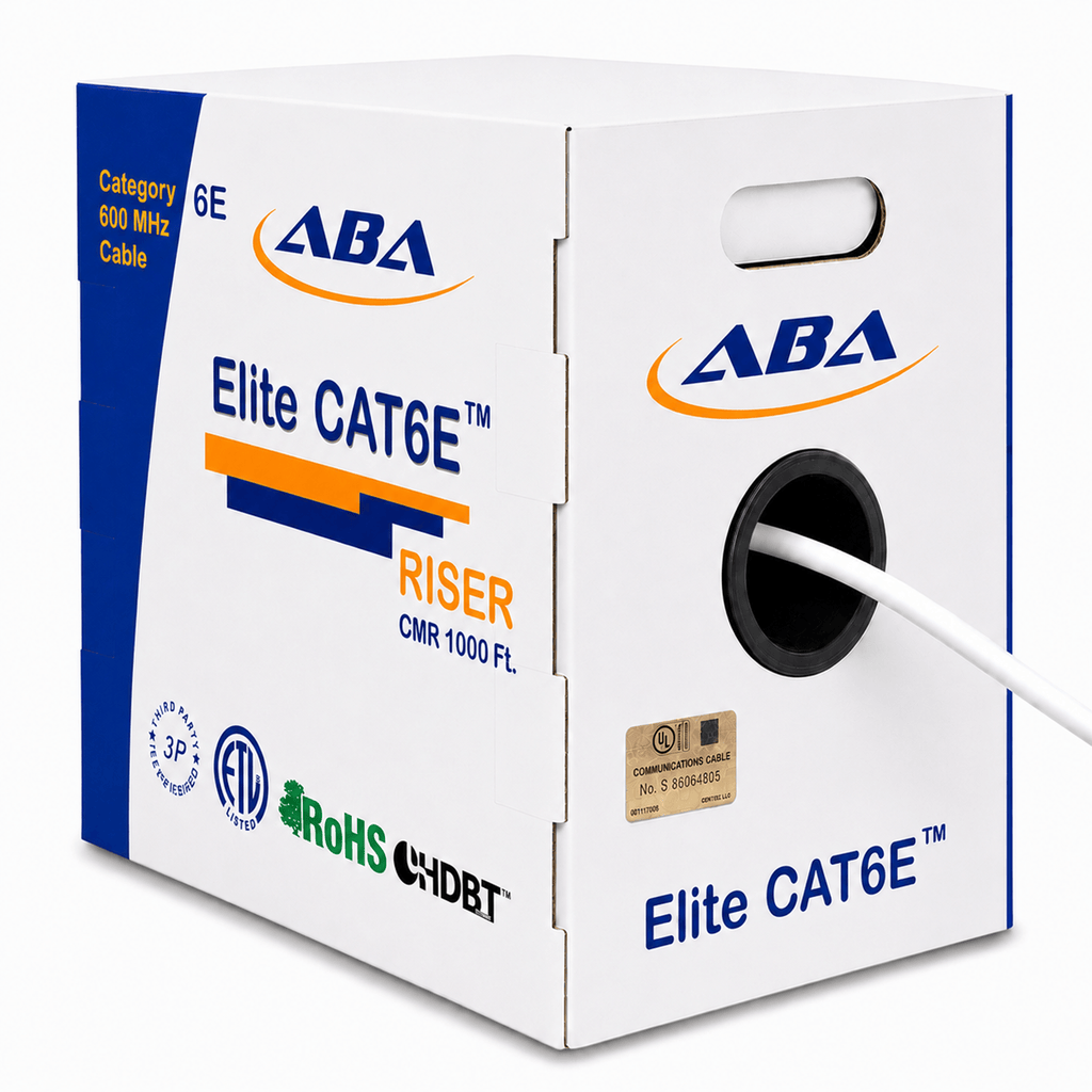 Cat6e Riser Solid White