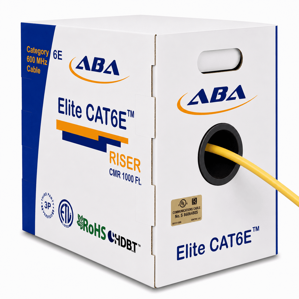 Cat6e Riser Solid Yellow