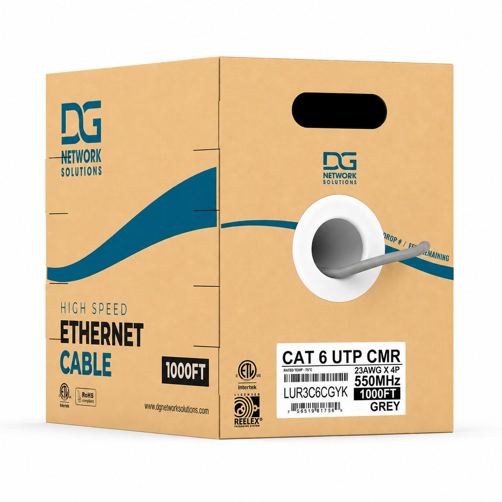 dg cat6 riser cable unshielded grey 1000ft