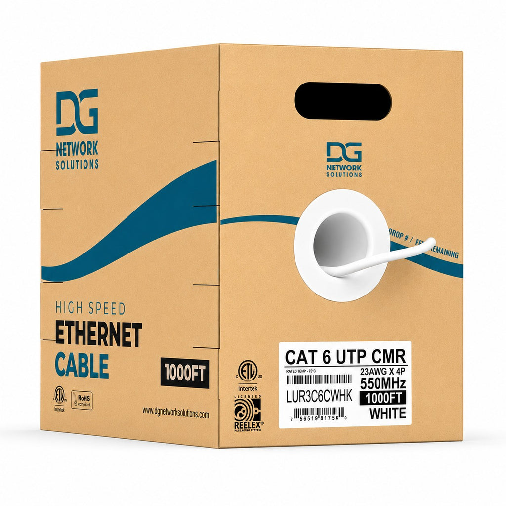 dg cat6 riser cable unshielded white 1000ft