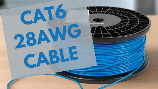 cat6 28awg reel close up video