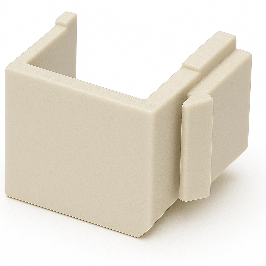 wall plate insert ivory side view