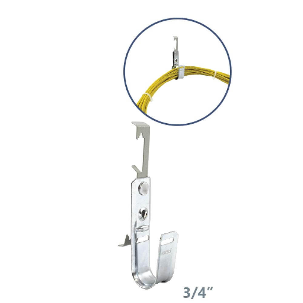 3/4" Batwing J-Hook With Flange Clip Cable Support – Infinity Cable ...