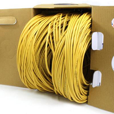 yellow cat5e utp cmp bulk ethernet cable tup2404p03ye