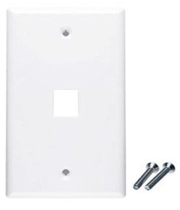 white wall plate 1 port