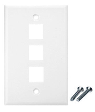 wall plate with 3 ports 