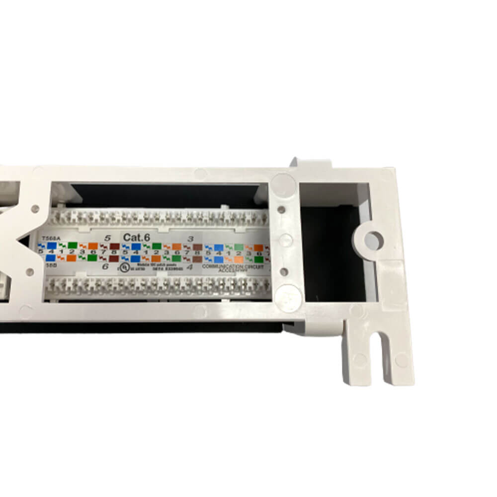 Cat5e Patch Panel - 12 Port, Vertical, With 89D Bracket