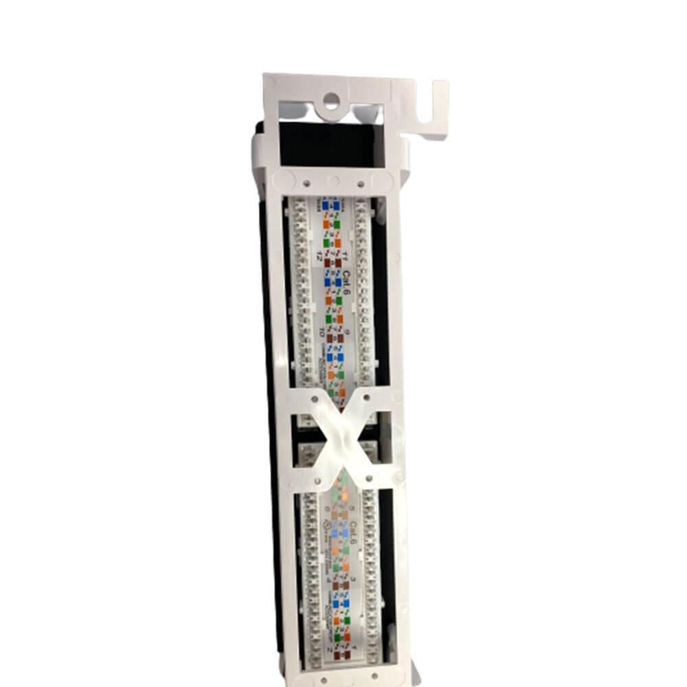 Cat5e Patch Panel - 12 Port, Vertical, With 89D Bracket