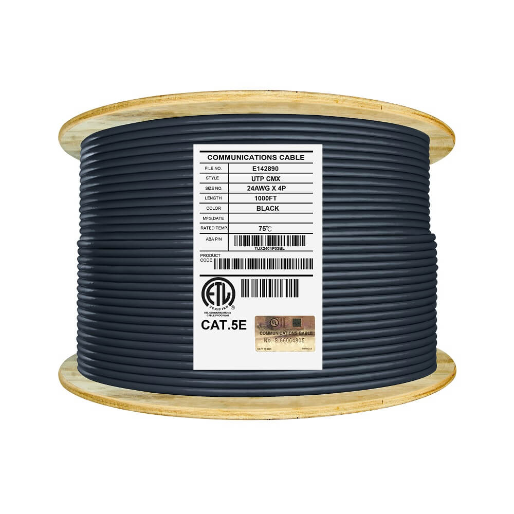 Cat5e Outdoor CMX - 24AWG, Unshielded, 350Mhz, UV Resistant