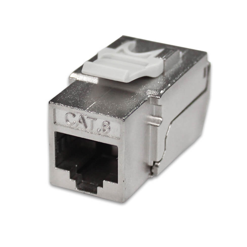 Cat 6 Quick Connect RJ45 Keystone Insert, White, A/V Wall Plates and  Inserts, A/V Connectivity