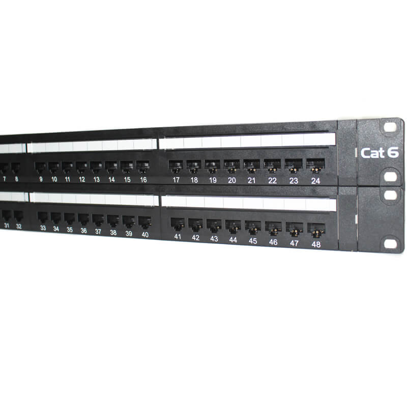 CAT6 Patch Panel with 48 Ports and 2 RMS