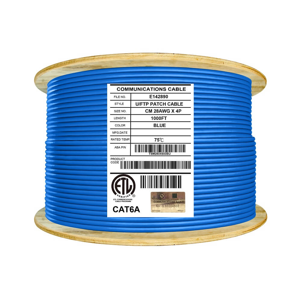 cat6a shielded stranded 28awg blue