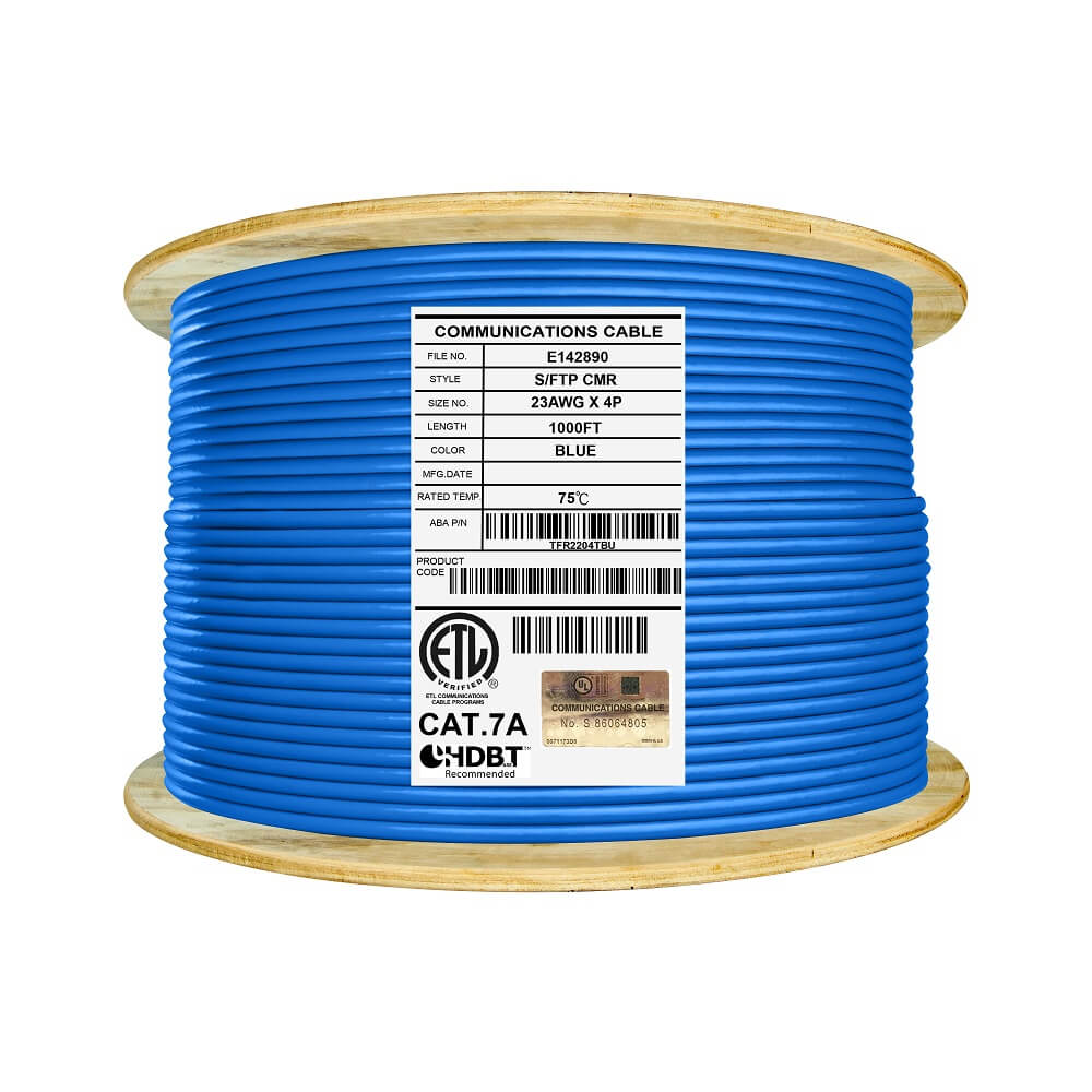 CAT6 Direct Burial Outdoor Bulk Ethernet Cable, Solid Copper Dual Shielded,  23AWG 1000FT