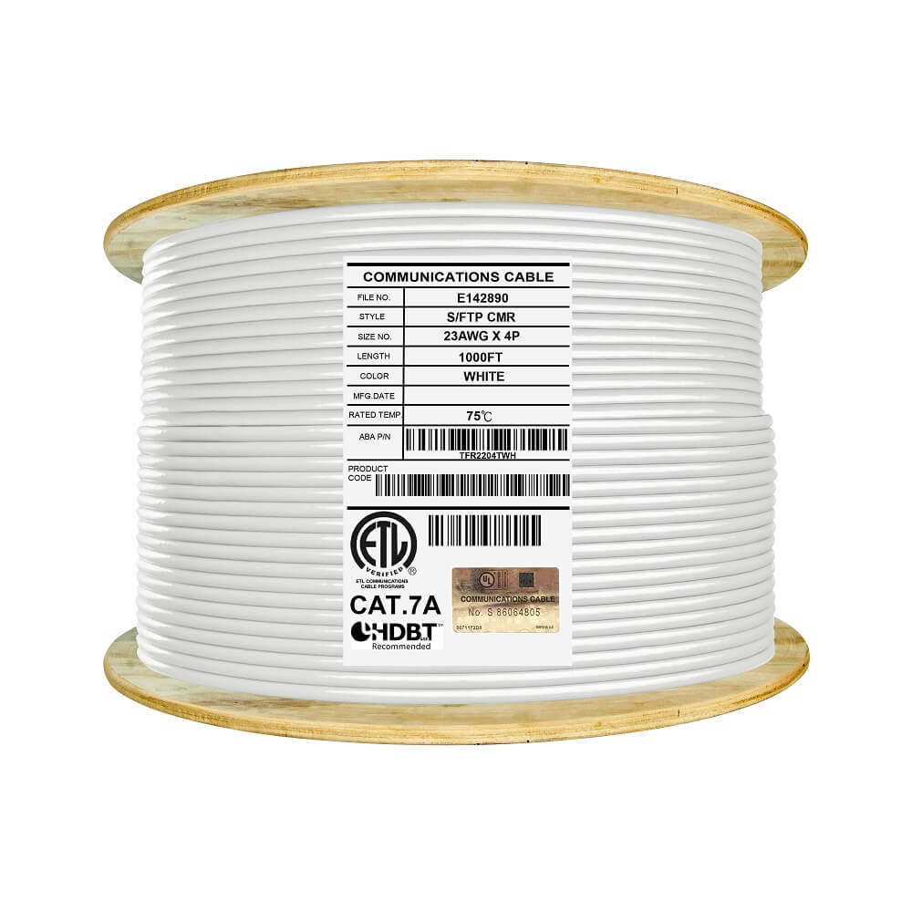 CAT7A Dual Shielded Bulk Ethernet Cable, S/FTP, 23 AWG — Primus Cable