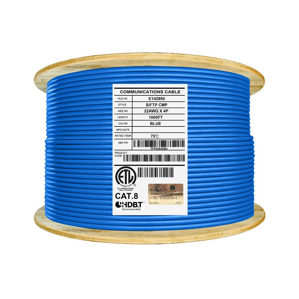 cat8 plenum cable blue