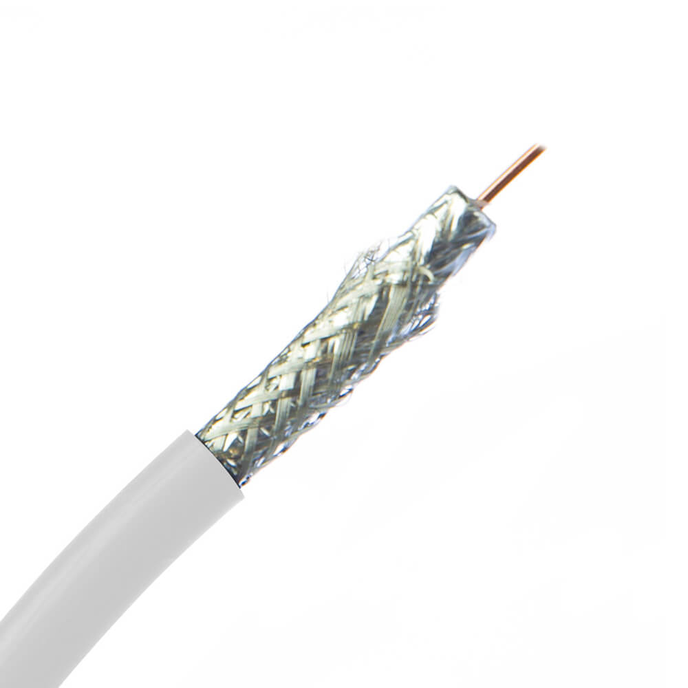 500ft Roll Of RG6 Dual Coaxial Cable - UL & CCS Rated, Dish Network Approved (Black)