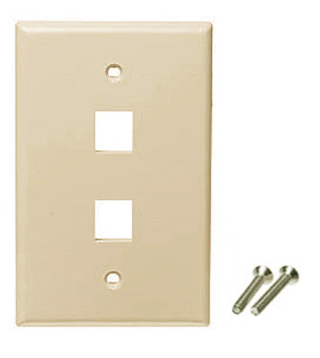 ivory color wall plate 2 port